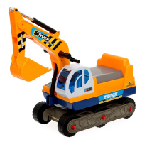 Толокар &laquo;Экскаватор&raquo;, подвижный ковш, цвет жёлтый