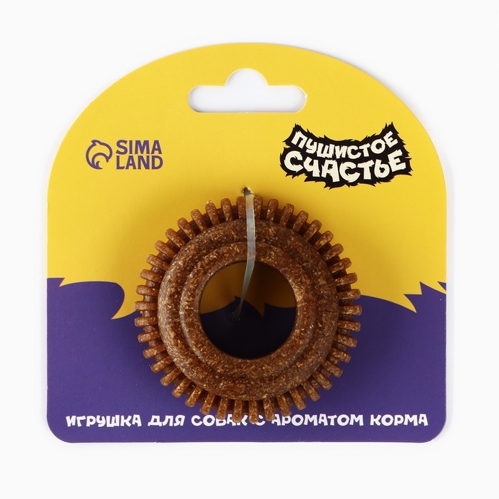 Игрушка для собак жевательная со ароматом корма &laquo;Шина&raquo;, 7 х 7 см