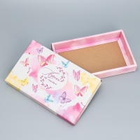 Коробка подарочная складная, упаковка, &laquo;Бабочки&raquo;, 25.5 х 15 х 4 см