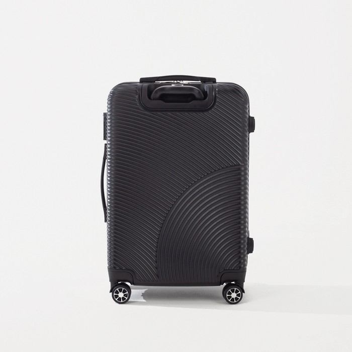 Чемодан средний 60 л (M), &laquo;Фабрика КАРТЕКС&raquo;, отдел на молнии, кодовый замок, 4 колеса, цвет чёрный