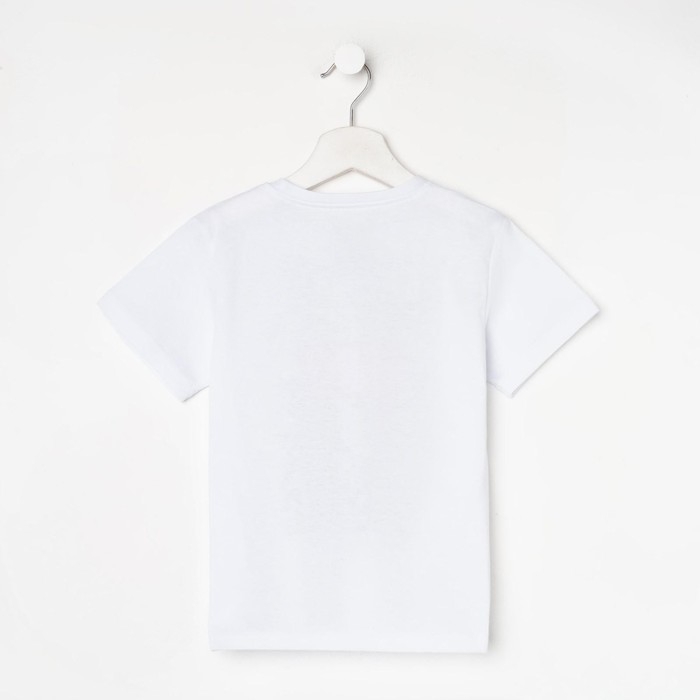 Футболка детская Мстители, рост 122-128, белый