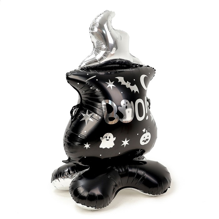 Шар фольгированный 58" &laquo;Чёрный ведьмин котёл&raquo;, на подставке, под воздух