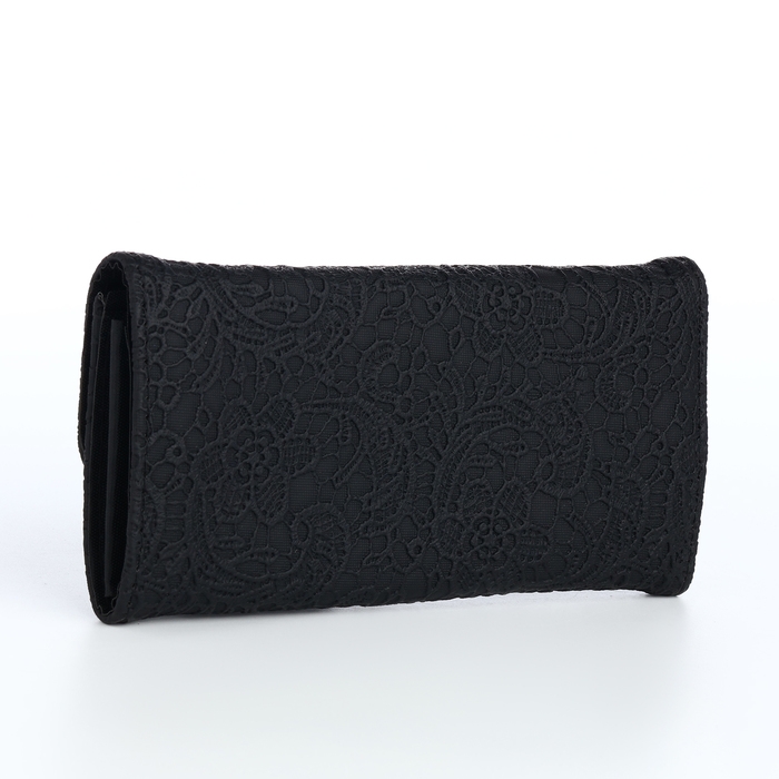 Кошелёк женский на магните, цвет чёрный Кошелёк женский на магните, цвет чёрный