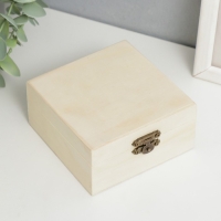 Шкатулка для росписи дерево "Квадрат" 4,8х10х10 см Шкатулка для росписи дерево "Квадрат" 4,8х10х10 см