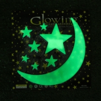 Набор светящегося декора "Месяц и звезды" 8 шт. Набор светящегося декора "Месяц и звезды" 8 шт.