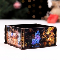 Салфетница Квадрат Украшенный город, 14х14х7,3 см