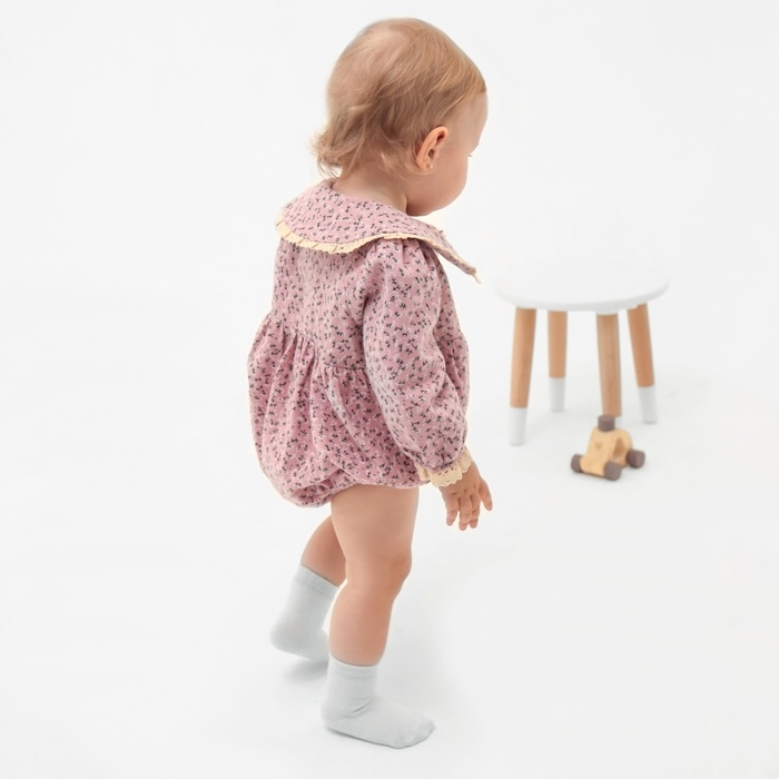 Рубашка-боди для девочки MINAKU, цвет розовый, рост 86-92