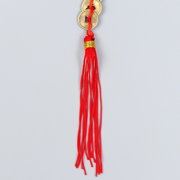 Подвеска 6 монет бронза с узлом счастья d=1,5 см Подвеска 6 монет бронза с узлом счастья d=1,5 см