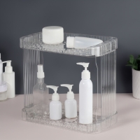 Органайзер для хранения &laquo;CRISTAL&raquo;, 2 секции, 28 &times; 15 &times; 26 см, цвет прозрачный