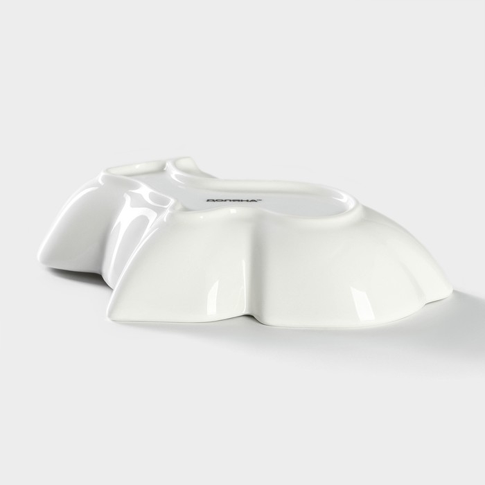 Блюдо керамическое глубокое &laquo;Милашки. Зайка&raquo;, 300 мл, 17,5&times;12,6&times;4 см, цвет белый