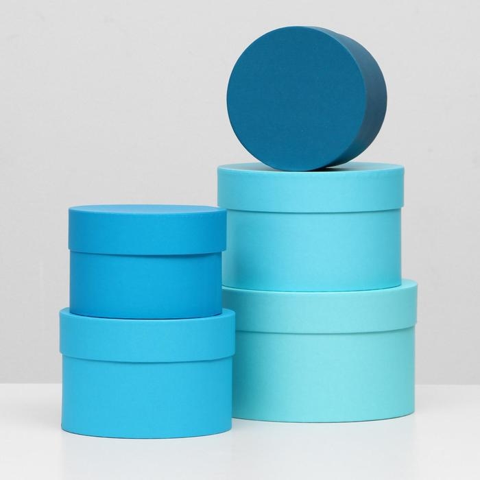 Набор круглых коробок 5 в 1 "Пантон 300", 23 х 23 х 14 - 15 х 15 х 10 см