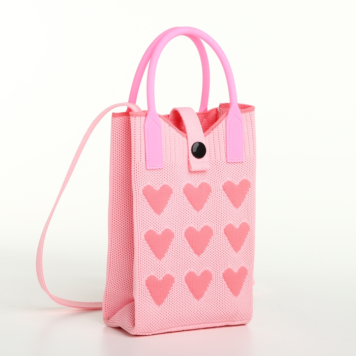 Сумка на кнопке &laquo;Выбражулька&raquo;, цвет розовый