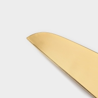 Набор для торта Goldy, 2 предмета: нож длина 27 см, лопатка длина 25 см, цвет золотой