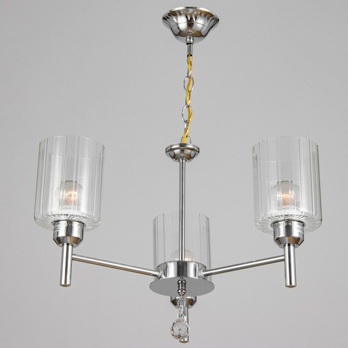 Люстра Люстра "Астра" 3х40Вт Е27 хром 48х48х96(56)см