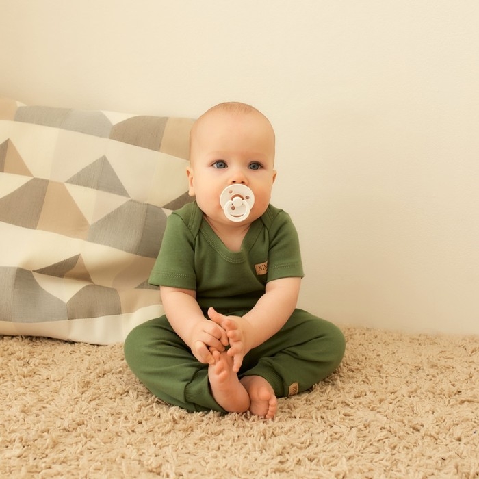 Штаны детские MINAKU, цвет хаки, рост 68-74 см