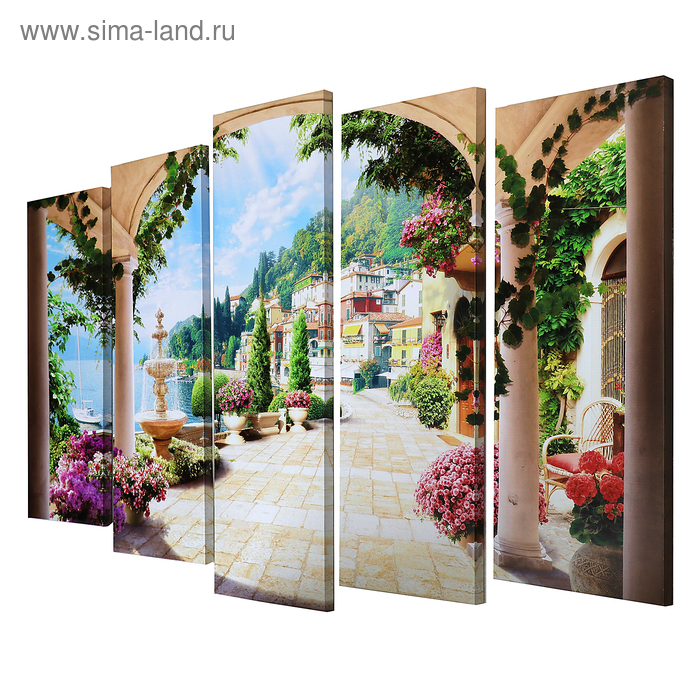 Картина модульная на подрамнике "Ясный день" (2-25х63; 2-25х70; 1-25х80) 125х80см