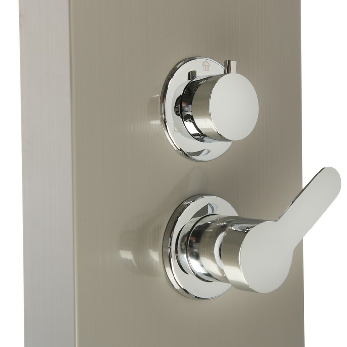 Душевая панель ZEIN S-13, 3-х функциональная, нержавеющая сталь, сатин