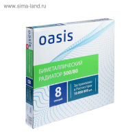 Радиатор биметаллический Oasis, 500 х 80 мм, 8 секций Радиатор биметаллический Oasis, 500 х 80 мм, 8 секций