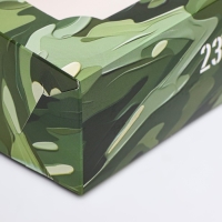 Коробка складная с окном под зефир "С 23 февраля", 25 х 15 х 7 см Коробка складная с окном под зефир "С 23 февраля", 25 х 15 х 7 см