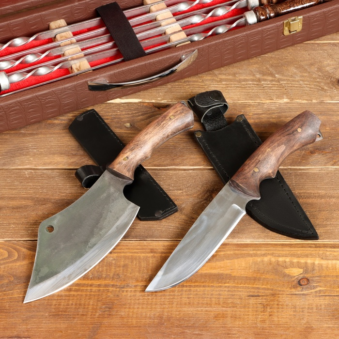 Набор с шампурами Набор с шампурами "Горный дух" кейс, шампуры, два ножа