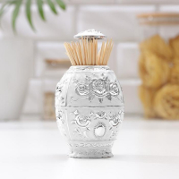 Подставка для зубочисток «Яйцо», 11×7 см, цвет серебряный Подставка для зубочисток «Яйцо», 11×7 см, цвет серебряный