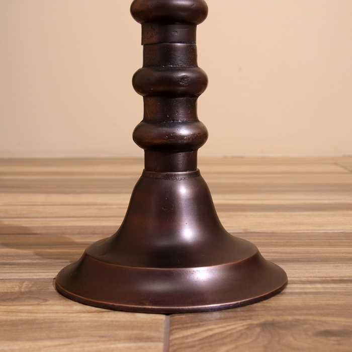 Стол кофейный 41х41х57 см, алюминий/мрамор