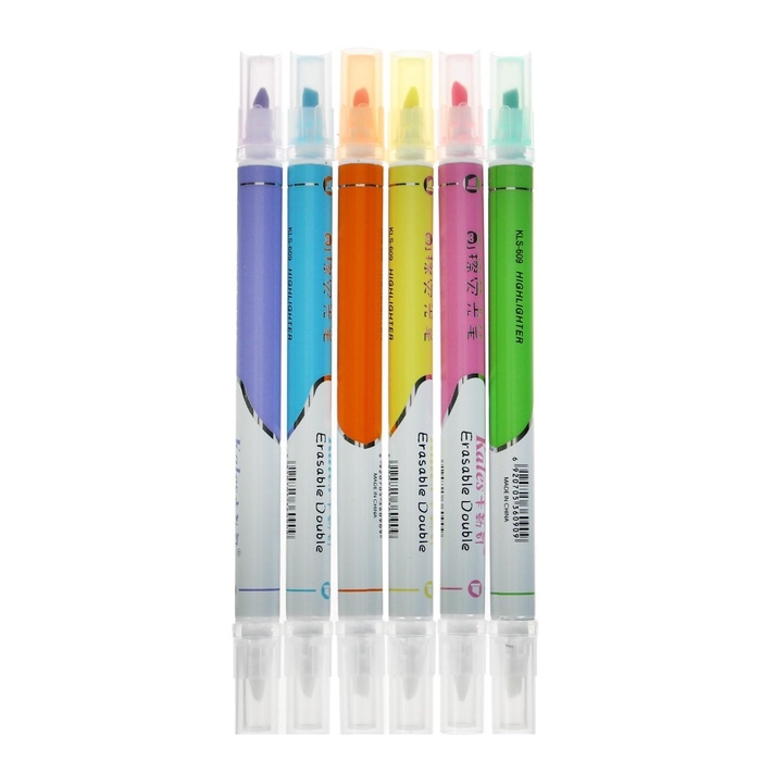 Набор маркеров-текстовыделителей Набор маркеров-текстовыделителей "Пиши - стирай" 6 цветов, наконечники скошенные, 5 мм