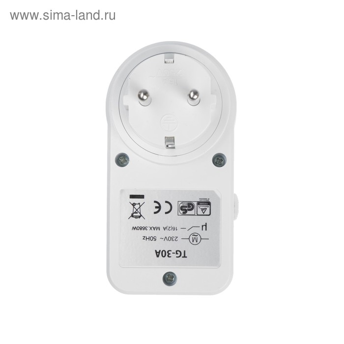 Розеточный механический таймер суточный Luazon Lighting, 16A, шаг 30 мин, 220 В Розеточный механический таймер суточный Luazon Lighting, 16A, шаг 30 мин, 220 В