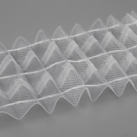 Шторная лента, органза, 7 см, 50 ± 1 м, цвет прозрачный Шторная лента, органза, 7 см, 50 ± 1 м, цвет прозрачный