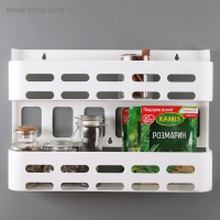 Органайзер навесной для специй, цвет белый Органайзер навесной для специй, цвет белый