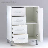 Комод для ванной комнаты, четыре ящика, 60 х 40 х 80 см