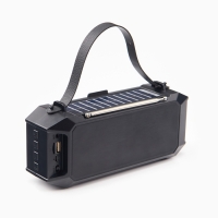 Фонарь аккумуляторный, 5Вт, 1200мАч, IPX5, Bluetooth, AUX, USB, радио, солнеч.бат, зеленый