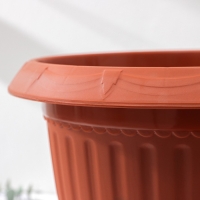 Горшок с поддоном &laquo;Байкал&raquo;, 6 л, цвет терракотовый