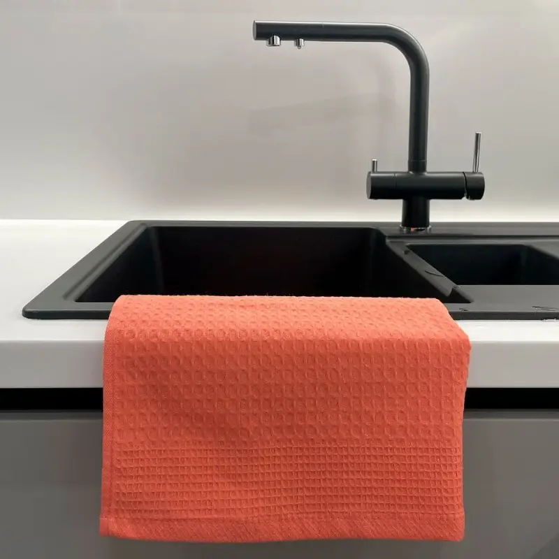 Полотенце вафельное &laquo;Деметра&raquo;, малое, оранжевое (грейпфрут)