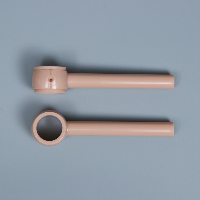 Карниз двухрядный, ширина 120 см, d=28 мм, пластиковые элементы, цвет дуб