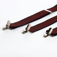 Подтяжки взрослые, ширина 2,5 см, цвет чёрный/бордовый Подтяжки взрослые, ширина 2,5 см, цвет чёрный/бордовый