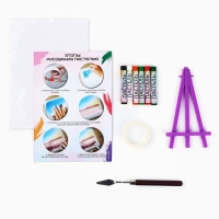 Рисование пастелью с мольбертом «Красочные пионы», набор для творчества Рисование пастелью с мольбертом «Красочные пионы», набор для творчества