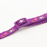 Ошейник двухслойный с фастексом "Зайки", 30 х 1 см, фиолетовый Ошейник двухслойный с фастексом "Зайки", 30 х 1 см, фиолетовый