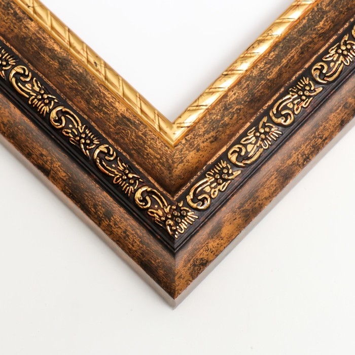 Фоторамка пластик "МИРАМ" 40х50 см, состаренное золото (пластиковый экран)