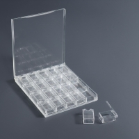 Органайзер для декора, 20 блоков, 14,5 &times; 12,5 &times; 1,7/2,8 &times; 2,1 &times; 1,3 см, цвет прозрачный