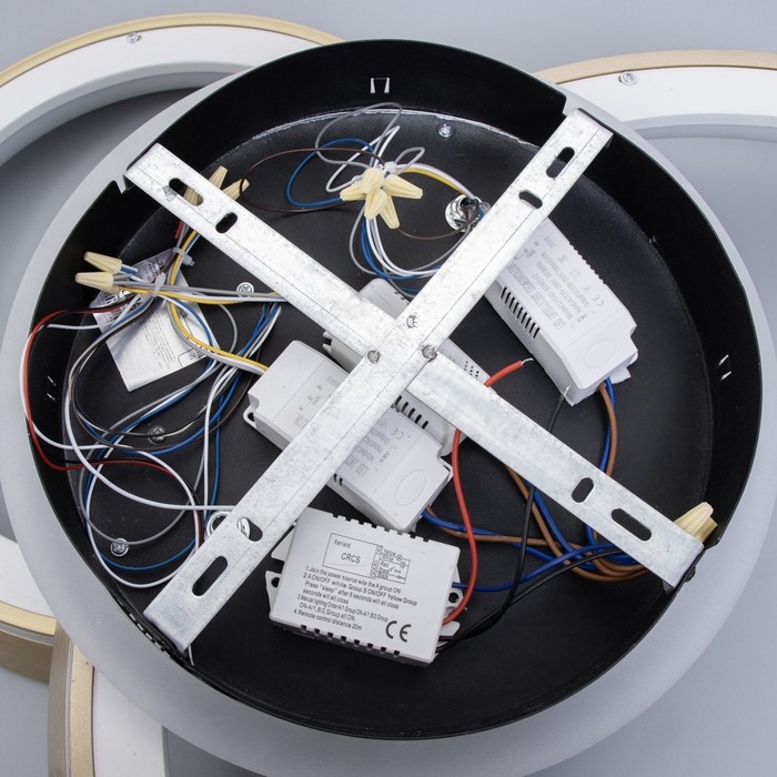 Люстра с ПДУ Люстра с ПДУ "Анелло" 2хLED 3000-6000К 184Вт черно-золотой 86х60х16 см BayerLux