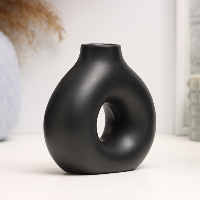 Подсвечник Подсвечник "Меланд" черный глянец, 10х5х10см