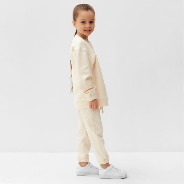 Костюм детский (джемпер, брюки) KAFTAN Мишка р. 30 (98-104), бежевый