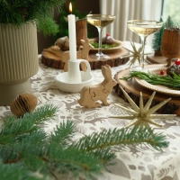 Скатерть новогодняя Доляна Forest dwellers 149х110 см, 100% хл, рогожка 164 г/м2