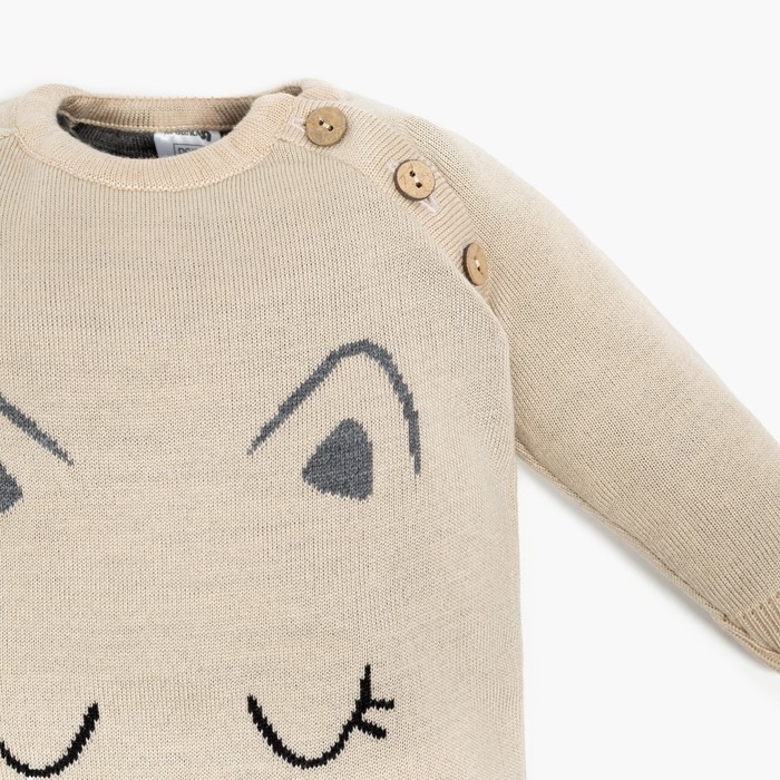 Комбинезон вязаный Крошка Я &laquo;Котик&raquo;, рост 80-86 см