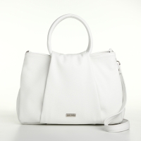 Сумка женская на молнии, цвет белый