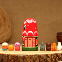 Пальчиковый театр «Колобок», теремок и 7 кукол, 14 см Пальчиковый театр «Колобок», теремок и 7 кукол, 14 см