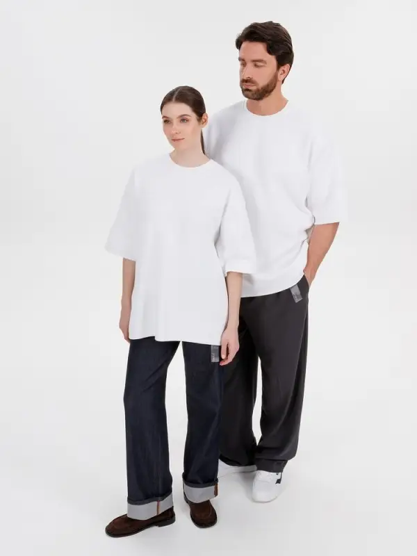 Джемпер с коротким рукавом Siluetti Volumica, молочно-белый, размер XS/S Джемпер с коротким рукавом Siluetti Volumica, молочно-белый, размер XS/S