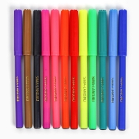 Фломастеры 12 цветов, вентилируемый колпачок, &laquo;1 сентября: Кот&raquo;