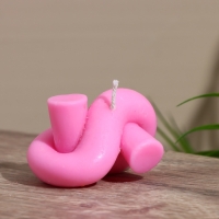 Свеча "Узелок" 8х5х5 см, соевый воск МИКС